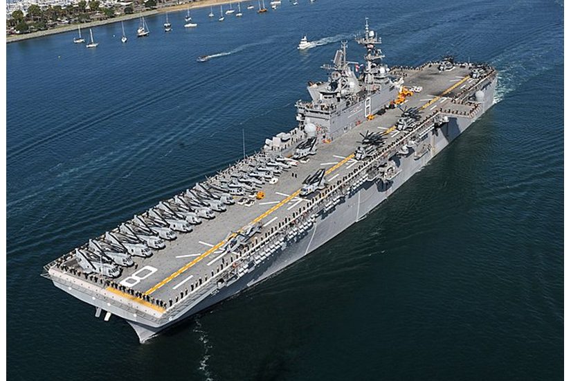 USS Makin Island (LHD-8), a Wasp-class amphibious assault ship, is the second ship of the United States Navy to be named for Makin Island.