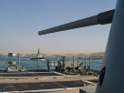 Spruance class destroyer USS Deyo (DD 989) makes it's transit through the Suez Canal from the Mediterranean Sea to the Red Sea.